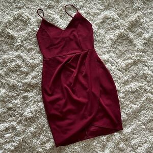 Forever Your Girl Wine Red Bodycon Dress